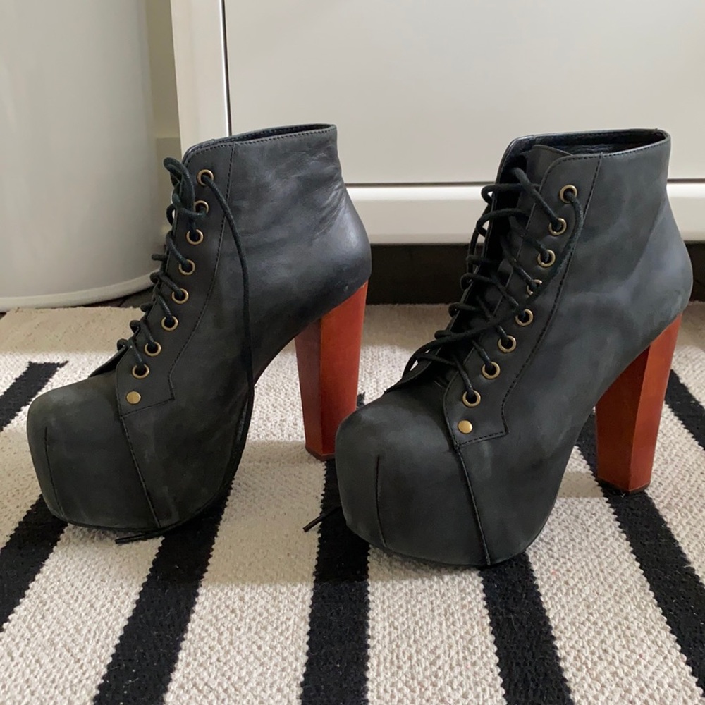 Jeffrey Campbell Lita Black Distressed
